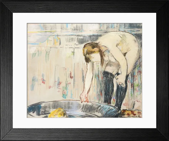 Framed Print : Femme au tub. Artist: Manet, Edouard (1832-1883) Framed Print : Femme au tub. Artist: Manet, Edouard (1832-1883)