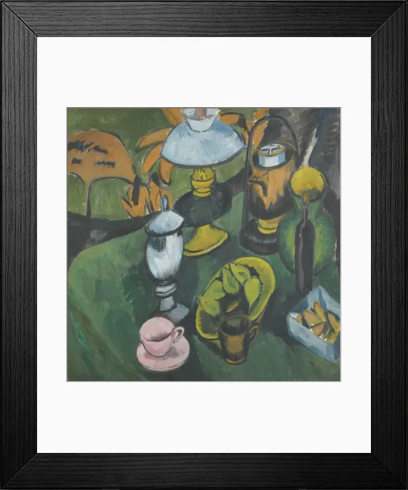 Framed Print : Still life with lamp. Artist: Kirchner, Ernst Ludwig (1880-1938) Framed Print : Still life with lamp. Artist: Kirchner, Ernst Ludwig (1880-1938)