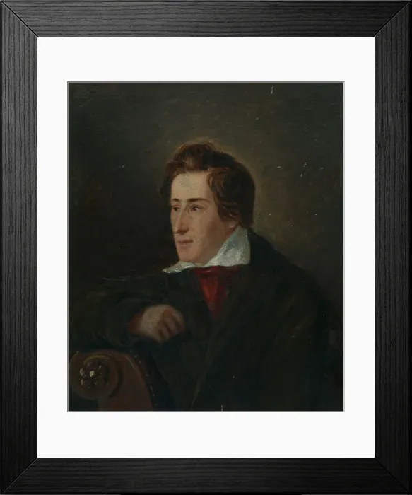 Framed Print : Portrait of the poet Heinrich Heine (1797-1856). Artist: Oppenheim, Moritz Daniel (1800-1882) Framed Print : Portrait of the poet Heinrich Heine (1797-1856). Artist: Oppenheim, Moritz Daniel (1800-1882)