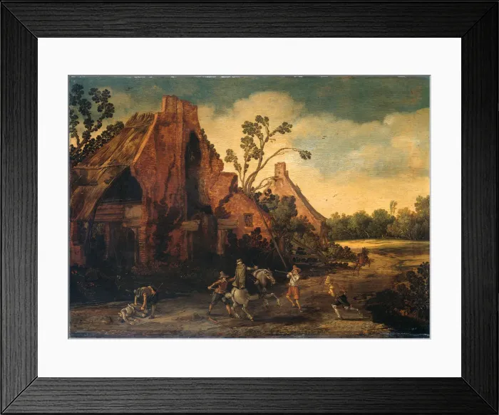 Framed Print : The Robbery. Artist: Velde, Esaias, van de (1591-1630) Framed Print : The Robbery. Artist: Velde, Esaias, van de (1591-1630)