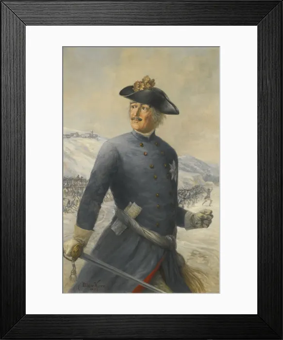 Framed Print : Leopold I, Prince of Anhalt-Dessau (1676-1747), Generalfeldmarschall in the Prussian Army. Artist: Korn, Max (active Early 20th cen. ) Framed Print : Leopold I, Prince of Anhalt-Dessau (1676-1747), Generalfeldmarschall in the Prussian Army. Artist: Korn, Max (active Early 20th cen. )