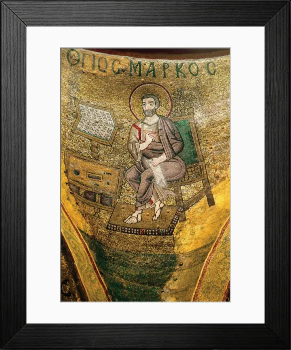 Framed Print : Saint Mark the Evangelist. Artist: Byzantine Master