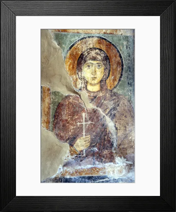 Framed Print : Saint Natalia. Artist: Ancient Russian frescos Framed Print : Saint Natalia. Artist: Ancient Russian frescos