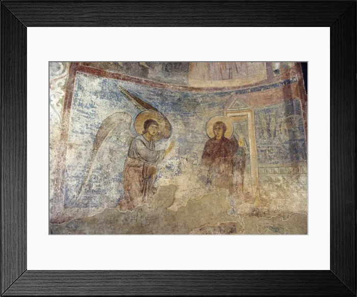 Framed Print : The Annunciation. Artist: Ancient Russian frescos Framed Print : The Annunciation. Artist: Ancient Russian frescos