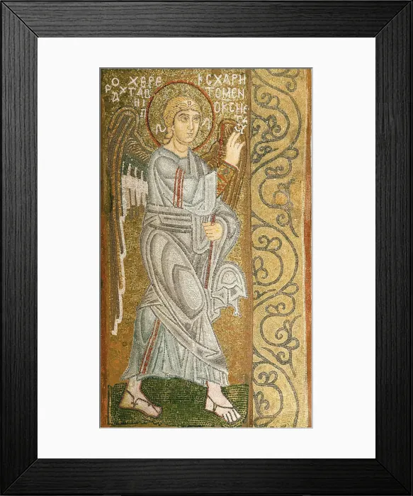 Framed Print : The Annunciation. Artist: Byzantine Master Framed Print : The Annunciation. Artist: Byzantine Master