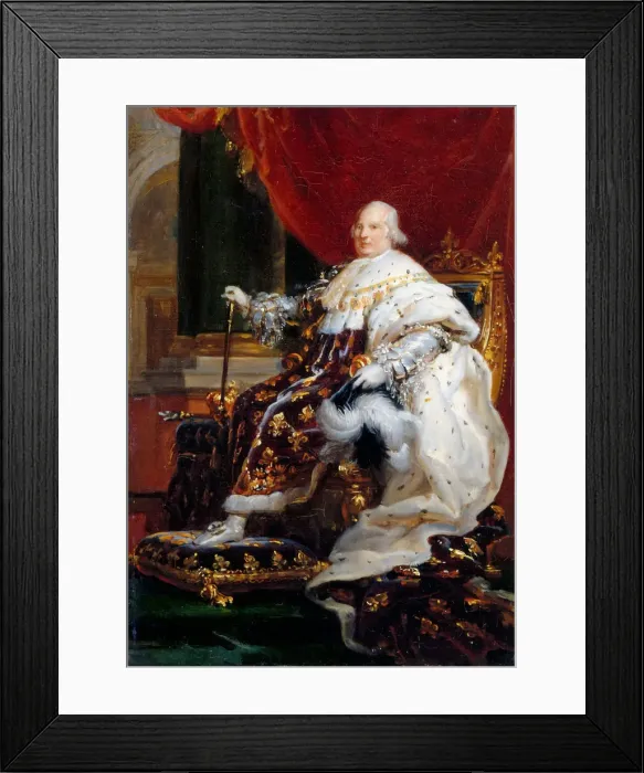 Framed Print : Portrait of Louis XVIII (1755-1824). Artist: Gerard, Francois Pascal Simon (1770-1837) Framed Print : Portrait of Louis XVIII (1755-1824). Artist: Gerard, Francois Pascal Simon (1770-1837)