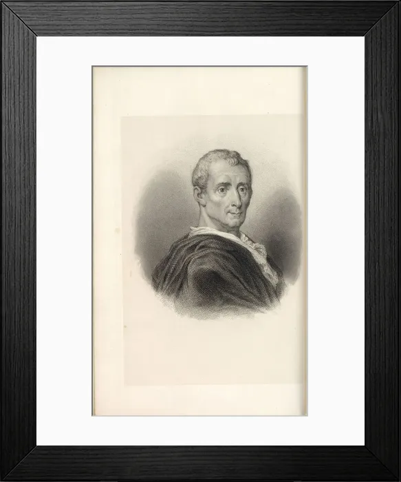 Framed Print : Charles de Secondat, Baron de Montesquieu (1689-1755). Artist: Anonymous