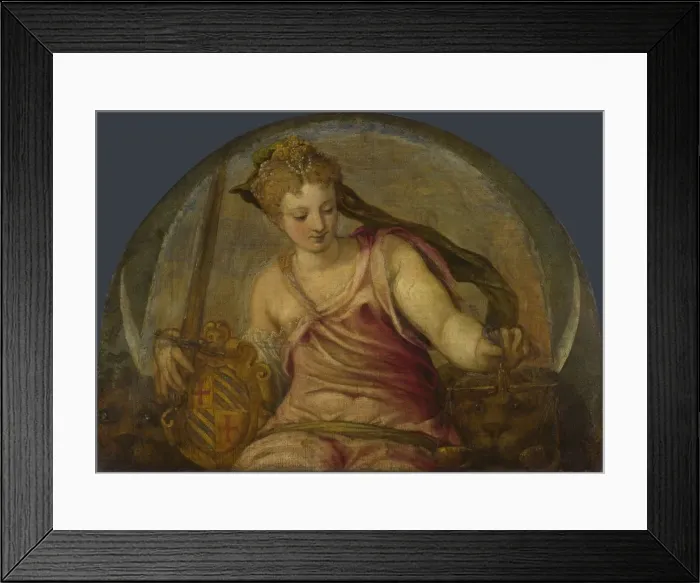 Framed Print : Justice. Artist: Salviati, Giuseppe (1520-1575) Framed Print : Justice. Artist: Salviati, Giuseppe (1520-1575)