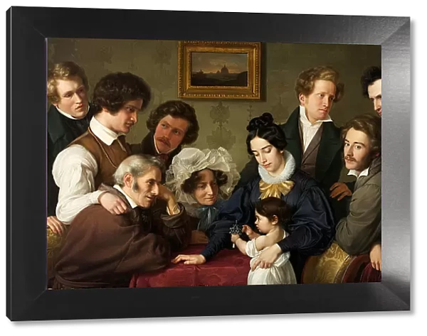 The Schadow Circle. (The Bendemann Family and their Friends). Artist: Bendemann, Eduard (1811-1889)