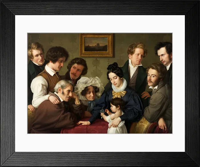 Framed Print : The Schadow Circle. (The Bendemann Family and their Friends). Artist: Bendemann, Eduard (1811-1889) Framed Print : The Schadow Circle. (The Bendemann Family and their Friends). Artist: Bendemann, Eduard (1811-1889)