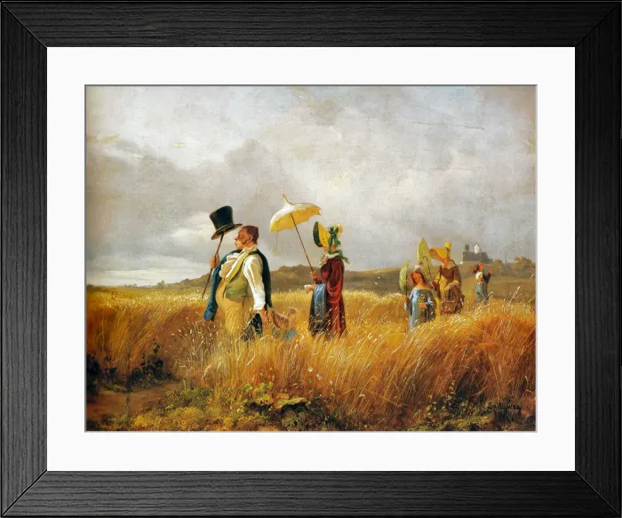 Framed Print : Sunday Stroll. Artist: Spitzweg, Carl (1808-1885) Framed Print : Sunday Stroll. Artist: Spitzweg, Carl (1808-1885)
