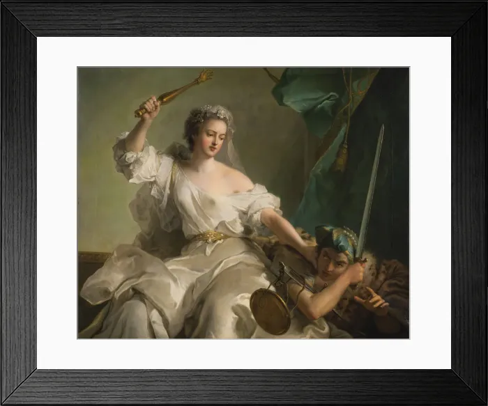 Framed Print : Allegory of Justice Combating Injustice. Artist: Nattier, Jean-Marc (1685-1766) Framed Print : Allegory of Justice Combating Injustice. Artist: Nattier, Jean-Marc (1685-1766)