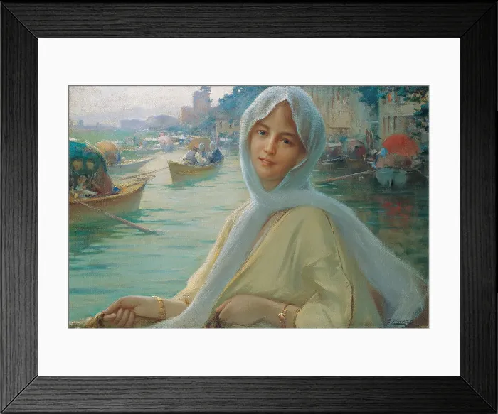 Framed Print : Amusement at Goksu. Artist: Zonaro, Fausto (1854-1929) Framed Print : Amusement at Goksu. Artist: Zonaro, Fausto (1854-1929)