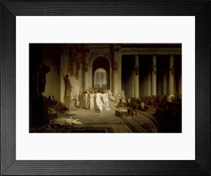 Framed Print : The Death of Caesar. Artist: Gerome, Jean-Leon (1824-1904) Framed Print : The Death of Caesar. Artist: Gerome, Jean-Leon (1824-1904)