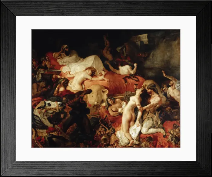 Framed Print : Death of Sardanapalus. Artist: Delacroix, Eugene (1798-1863) Framed Print : Death of Sardanapalus. Artist: Delacroix, Eugene (1798-1863)