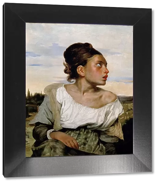 Young Orphan Girl in the Cemetery. Artist: Delacroix, Eugene (1798-1863)