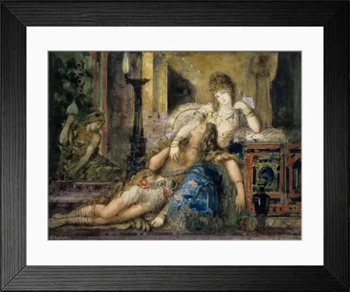 Framed Print : Samson and Delilah. Artist: Moreau, Gustave (1826-1898) Framed Print : Samson and Delilah. Artist: Moreau, Gustave (1826-1898)