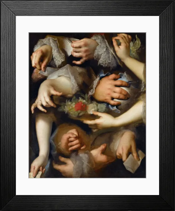 Framed Print : Study of Hands. Artist: Largilliere, Nicolas, de (1656-1746) Framed Print : Study of Hands. Artist: Largilliere, Nicolas, de (1656-1746)
