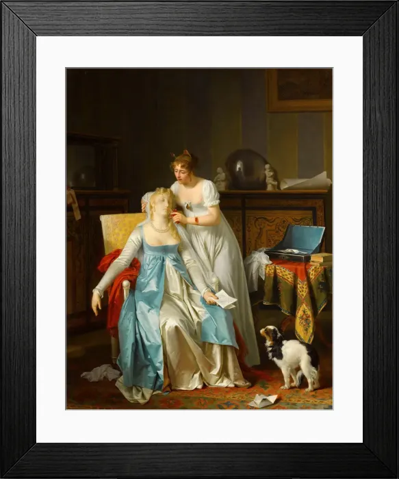 Framed Print : La mauvaise nouvelle (Bad News). Artist: Gerard, Marguerite (1761-1837) Framed Print : La mauvaise nouvelle (Bad News). Artist: Gerard, Marguerite (1761-1837)