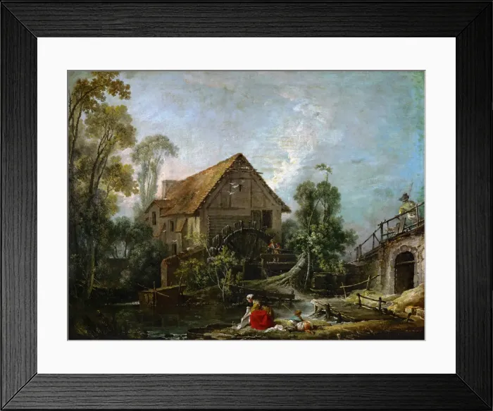 Framed Print : The Mill. Artist: Boucher, Francois (1703-1770) Framed Print : The Mill. Artist: Boucher, Francois (1703-1770)