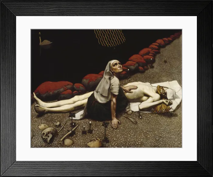 Framed Print : Lemminkainens Mother. Artist: Gallen-Kallela, Akseli (1865-1931)