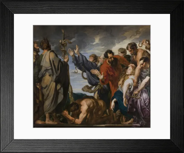 Framed Print : The Brazen Serpent. Artist: Dyck, Sir Anthony van (1599-1641) Framed Print : The Brazen Serpent. Artist: Dyck, Sir Anthony van (1599-1641)