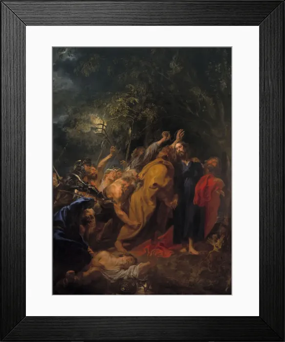 Framed Print : The Capture of Christ. Artist: Dyck, Sir Anthony van (1599-1641) Framed Print : The Capture of Christ. Artist: Dyck, Sir Anthony van (1599-1641)