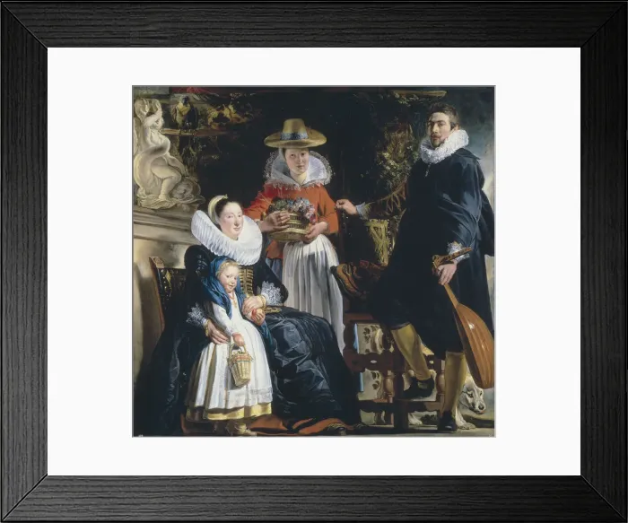 Framed Print : The Painters Family. Artist: Jordaens, Jacob (1593-1678) Framed Print : The Painters Family. Artist: Jordaens, Jacob (1593-1678)