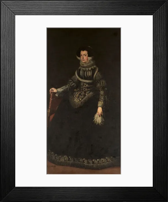 Framed Print : Portrait of Queen Elisabeth of France (1602-1644), Queen consort of Spain. Artist: Anonymous Framed Print : Portrait of Queen Elisabeth of France (1602-1644), Queen consort of Spain. Artist: Anonymous
