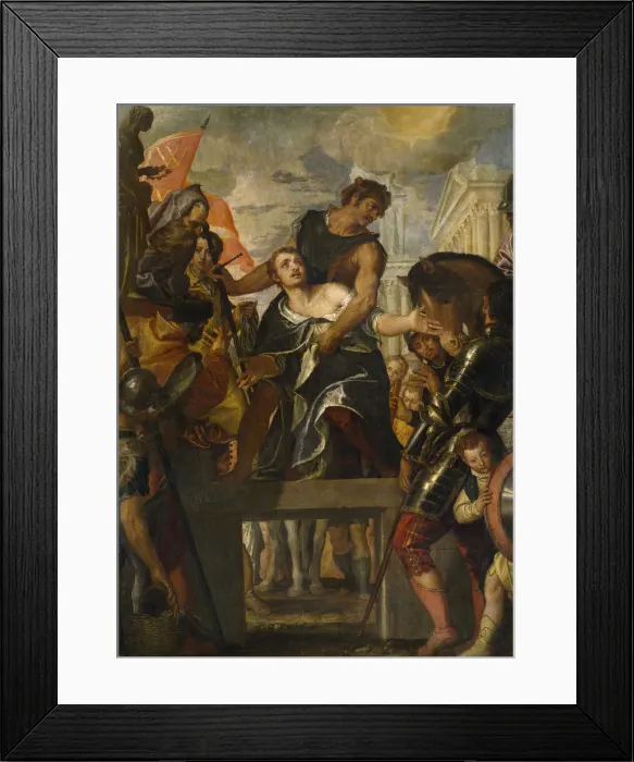 Framed Print : The Martyrdom of Saint Menas. Artist: Veronese, Paolo (1528-1588) Framed Print : The Martyrdom of Saint Menas. Artist: Veronese, Paolo (1528-1588)