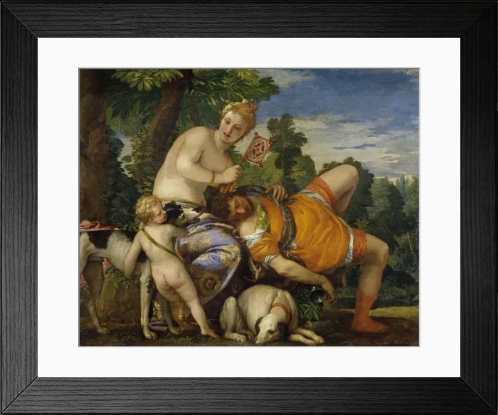 Framed Print : Venus and Adonis. Artist: Veronese, Paolo (1528-1588) Framed Print : Venus and Adonis. Artist: Veronese, Paolo (1528-1588)