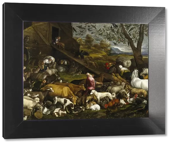 The Animals Board Noahs Ark. Artist: Bassano, Jacopo, il vecchio (ca. 1510-1592)
