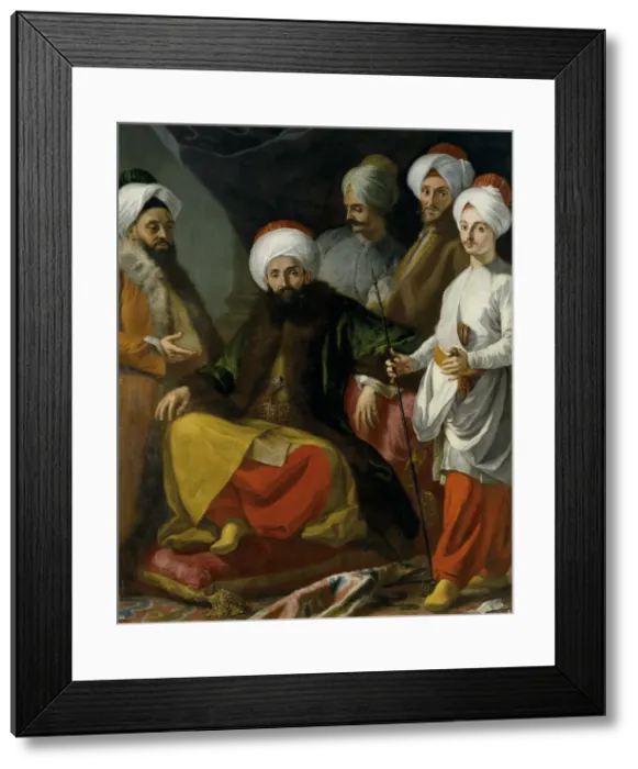 Framed Print : The Turkish embassy in Naples in 1741. Artist: Bonito, Giuseppe (1707-1789) Framed Print : The Turkish embassy in Naples in 1741. Artist: Bonito, Giuseppe (1707-1789)