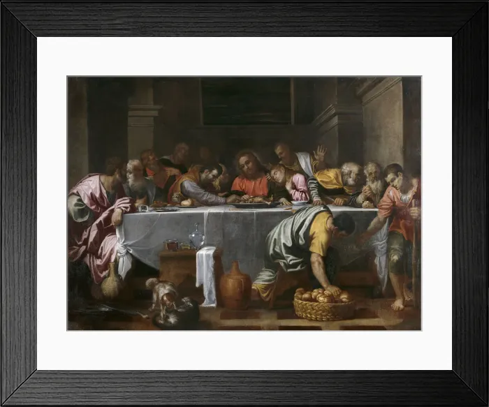 Framed Print : The Last Supper. Artist: Carracci, Agostino (1557-1602) Framed Print : The Last Supper. Artist: Carracci, Agostino (1557-1602)
