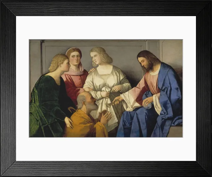 Framed Print : Christ Giving the Keys to Saint Peter. Artist: Catena, Vincenzo di Biagio (ca. 1470-1531) Framed Print : Christ Giving the Keys to Saint Peter. Artist: Catena, Vincenzo di Biagio (ca. 1470-1531)
