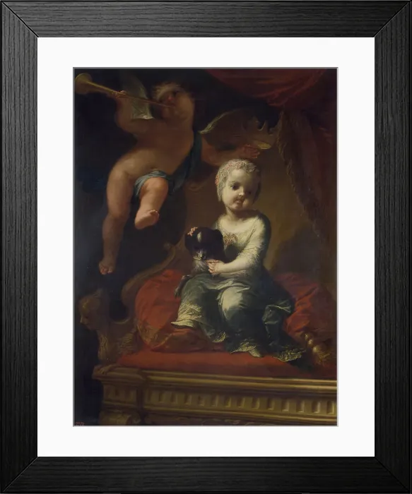 Framed Print : Infanta Maria Isabella of Bourbon, Princess of Naples. Artist: Ruta, Clemente (1668-1767) Framed Print : Infanta Maria Isabella of Bourbon, Princess of Naples. Artist: Ruta, Clemente (1668-1767)
