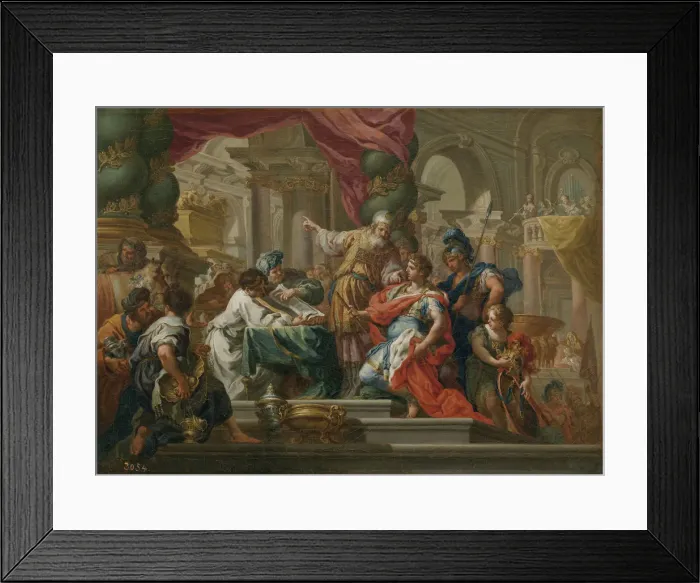 Framed Print : Alexander the Great in the Temple of Jerusalem. Artist: Conca, Sebastiano (1680-1764) Framed Print : Alexander the Great in the Temple of Jerusalem. Artist: Conca, Sebastiano (1680-1764)