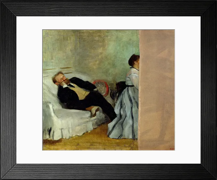 Framed Print : The painter Edouard Manet with his wife Suzanne. Artist: Degas, Edgar (1834-1917) Framed Print : The painter Edouard Manet with his wife Suzanne. Artist: Degas, Edgar (1834-1917)