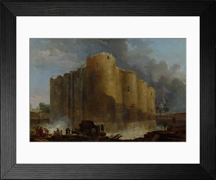 Framed Print : The demolition of the Bastille, July 14, 1789. Artist: Robert, Hubert (1733-1808) Framed Print : The demolition of the Bastille, July 14, 1789. Artist: Robert, Hubert (1733-1808)