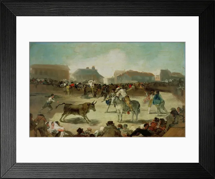 Framed Print : A Village Bullfight. Artist: Goya, Francisco, de (1746-1828) Framed Print : A Village Bullfight. Artist: Goya, Francisco, de (1746-1828)