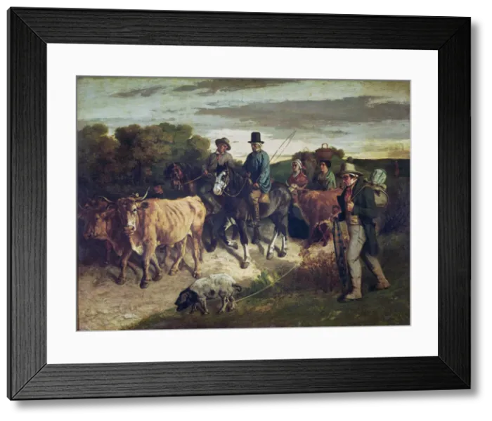 Framed Print : The Peasants of Flagey Returning from the Fair. Artist: Courbet, Gustave (1819-1877) Framed Print : The Peasants of Flagey Returning from the Fair. Artist: Courbet, Gustave (1819-1877)
