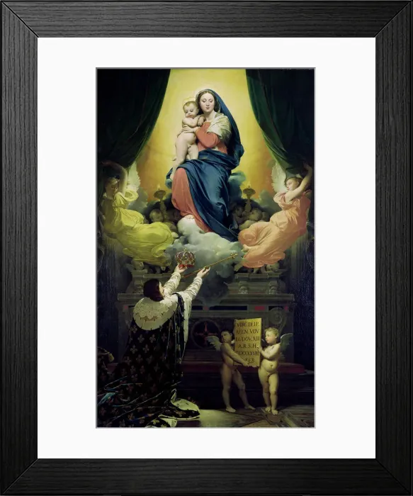 Framed Print : The Vow of Louis XIII. Artist: Ingres, Jean Auguste Dominique (1780-1867) Framed Print : The Vow of Louis XIII. Artist: Ingres, Jean Auguste Dominique (1780-1867)