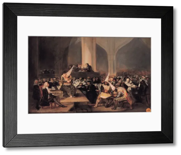 Framed Print : The Inquisition Tribunal. Artist: Goya, Francisco, de (1746-1828) Framed Print : The Inquisition Tribunal. Artist: Goya, Francisco, de (1746-1828)