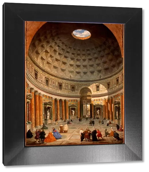 Interior of the Pantheon, Rome. Artist: Panini, Giovanni Paolo (1691-1765)