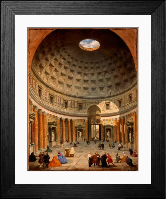 Framed Print : Interior of the Pantheon, Rome. Artist: Panini, Giovanni Paolo (1691-1765) Framed Print : Interior of the Pantheon, Rome. Artist: Panini, Giovanni Paolo (1691-1765)