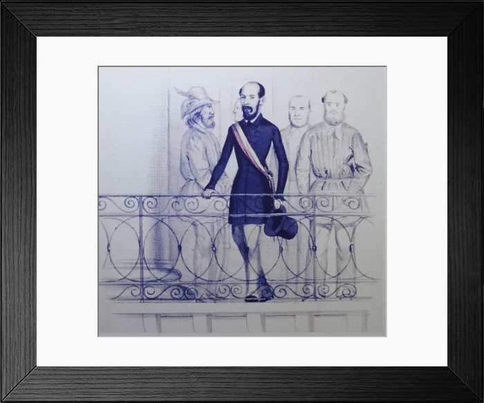 Framed Print : Lorenzo Brentano on the balcony of the Rathaus in Karlsruhe. Artist: Anonymous Framed Print : Lorenzo Brentano on the balcony of the Rathaus in Karlsruhe. Artist: Anonymous