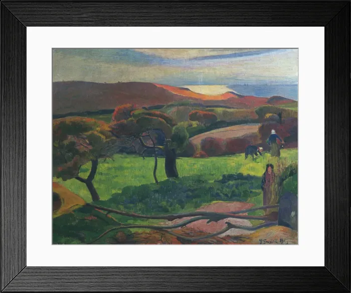 Framed Print : Landscape in Brittany. Artist: Gauguin, Paul Eugene Henri (1848-1903) Framed Print : Landscape in Brittany. Artist: Gauguin, Paul Eugene Henri (1848-1903)