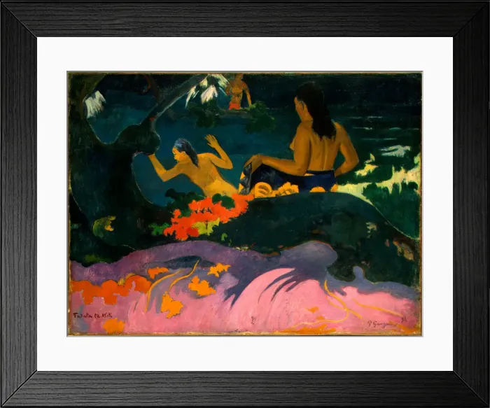 Framed Print : By the Sea (Fatata te Miti). Artist: Gauguin, Paul Eugene Henri (1848-1903) Framed Print : By the Sea (Fatata te Miti). Artist: Gauguin, Paul Eugene Henri (1848-1903)