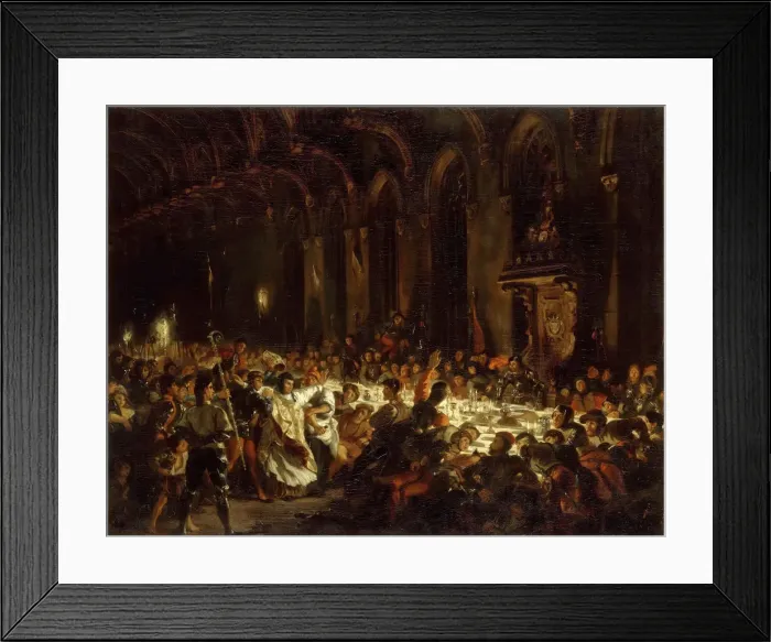 Framed Print : The Assassination of the Bishop of Liege. Artist: Delacroix, Eugene (1798-1863) Framed Print : The Assassination of the Bishop of Liege. Artist: Delacroix, Eugene (1798-1863)