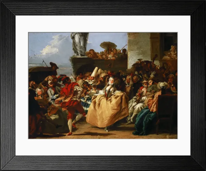 Framed Print : Carnival Scene (The Minuet). Artist: Tiepolo, Giandomenico (1727-1804) Framed Print : Carnival Scene (The Minuet). Artist: Tiepolo, Giandomenico (1727-1804)